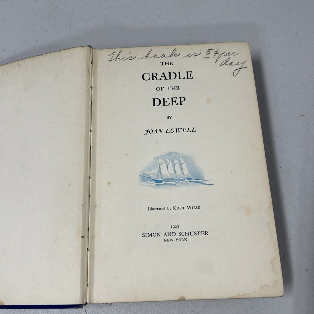 The Cradle of the Deep by Joan Lowell, HC VG